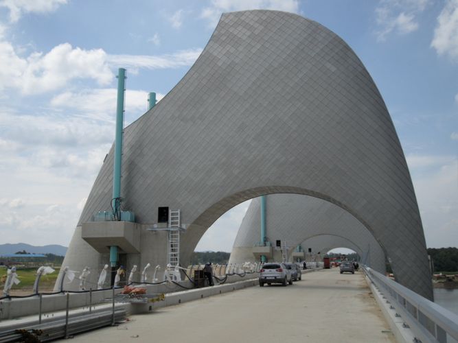 Hydraulikzylinder für Sungcheoun Hochwasserschutzdamm