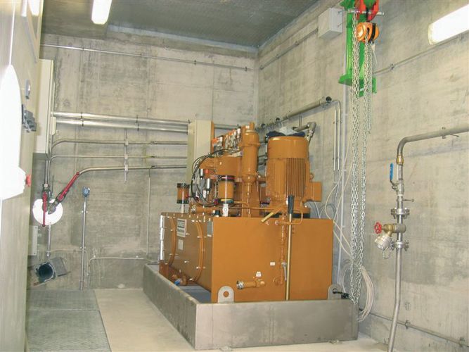 Hydraulikanlage für Wasserkraftwerk Rheinfelden